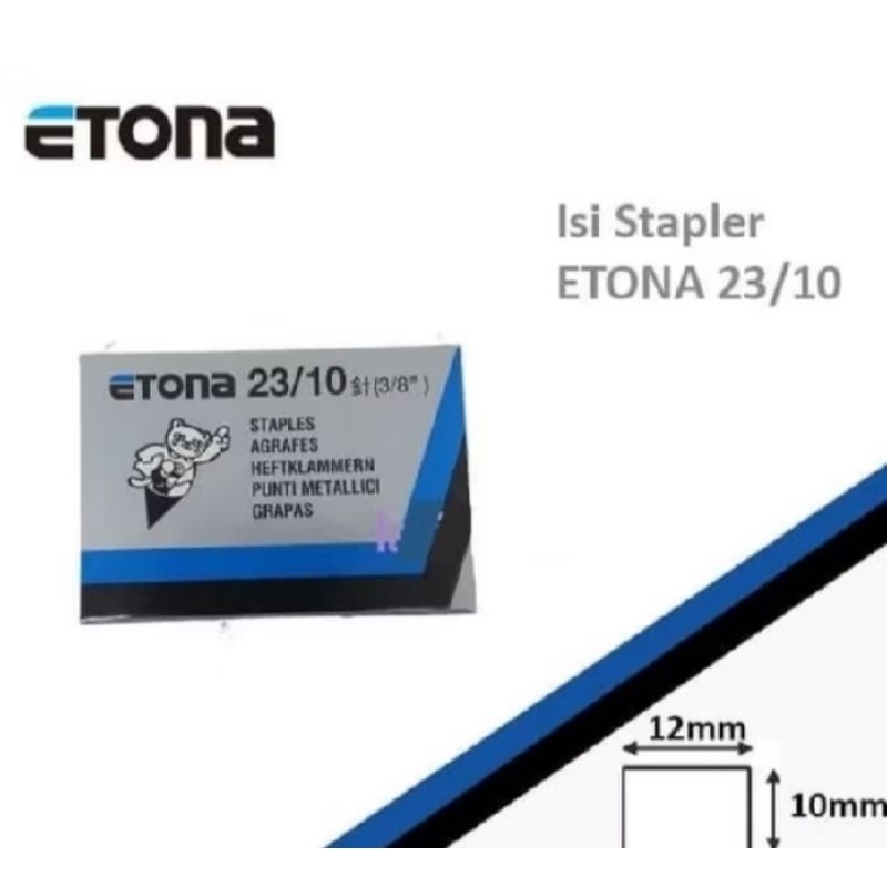 

ISI STAPLES ETONA 23/10 PER KOTAK BESAR STAPLES TEMBAK