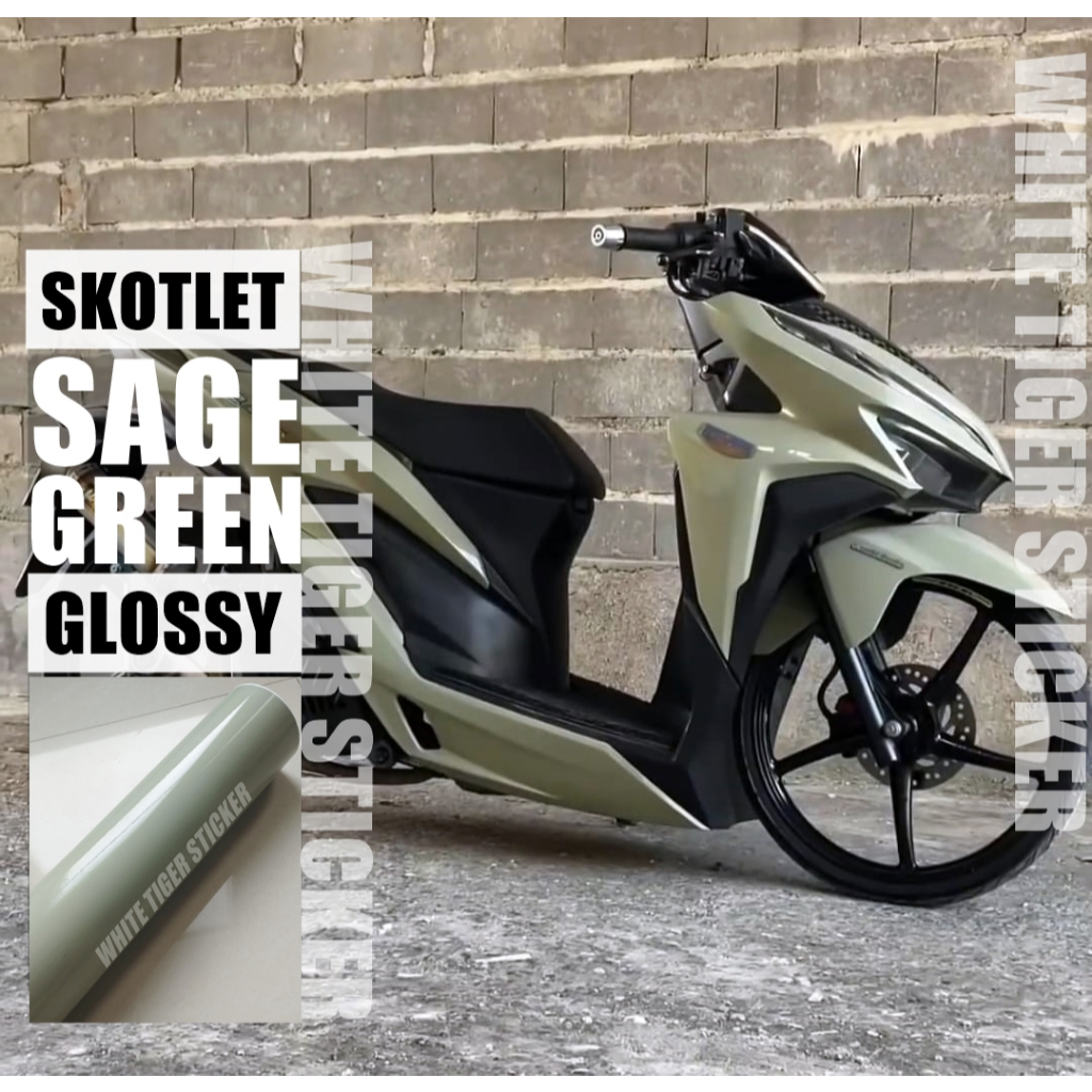 SKOTLET SAGE GLOSY SKOTLET STIKER MOTOR SAGE GREEN GLOSSY SCOTLITE SAGE GLOSY SCOTLAIT SAGE GLOSY ST