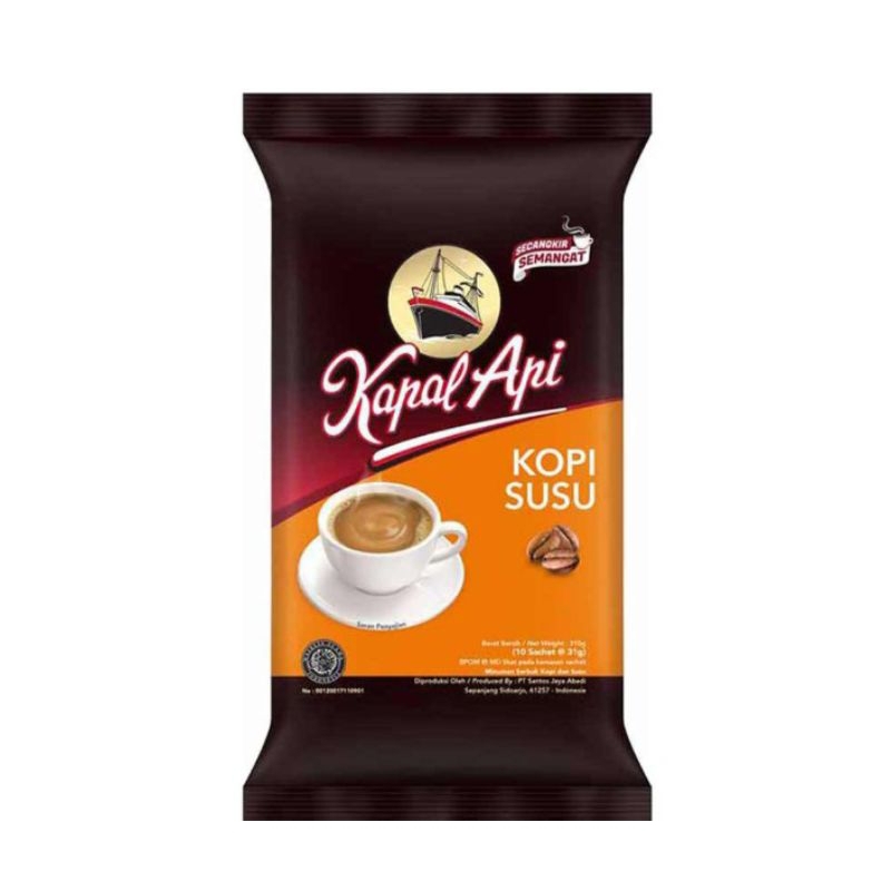 

kapal api kopi susu 10 sachet