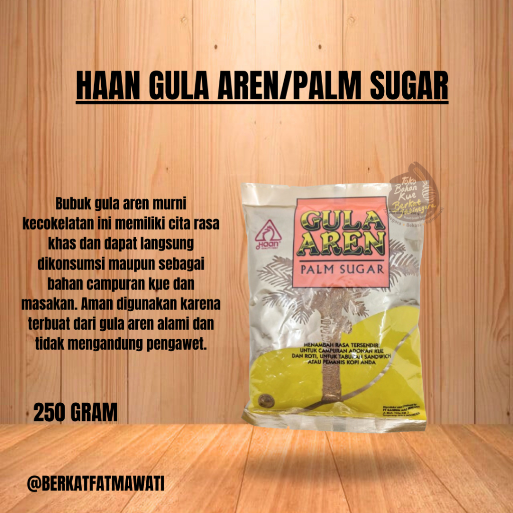 

HAAN PALM SUGAR / HAAN GULA AREN ASLI 250 GRAM / HAHAL / GULA AREN BUBUK