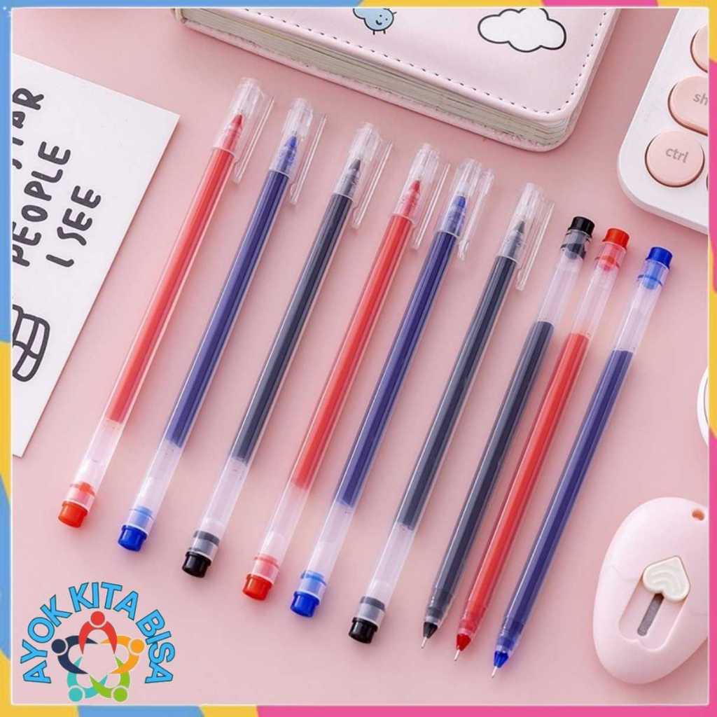 

AKB Pulpen Gel 0.5mm Bolpoin Pena Pulpen Tinta Gel Cair Pena Transparant Pen Gel