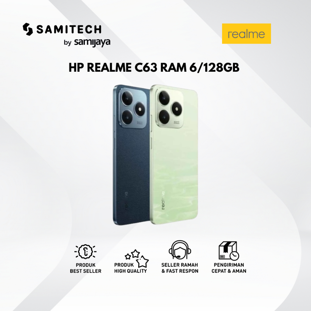 HP REALME C63 6/128GB RAM 6 PENYIMPANAN 128GB new re pack