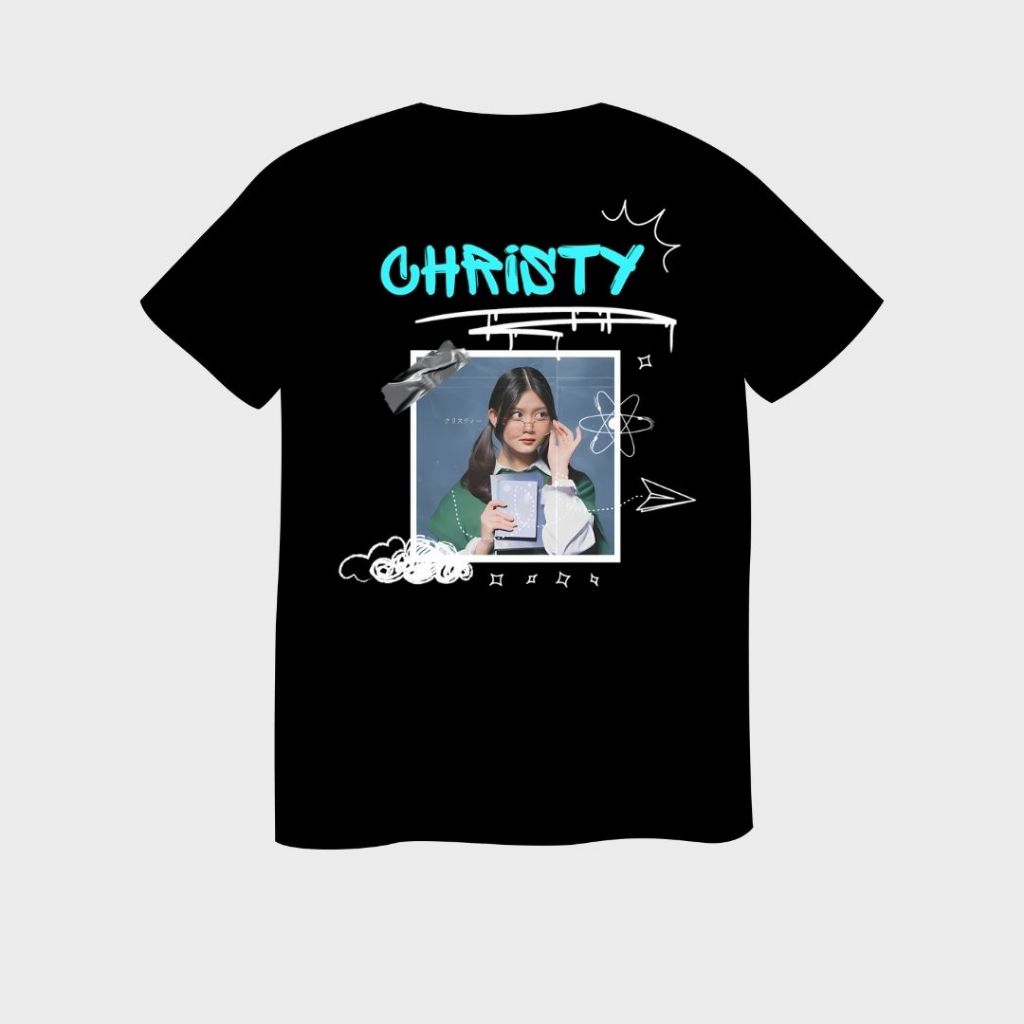 Kaos JKT48 Christy Special Goes To School Edition | Kaos JKT48 | Kaos Unisex Pria Wanita / Ukuran M 