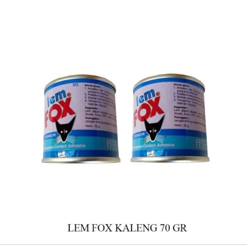 

Lem Fox Yunior 70 Gr Kaleng Biru