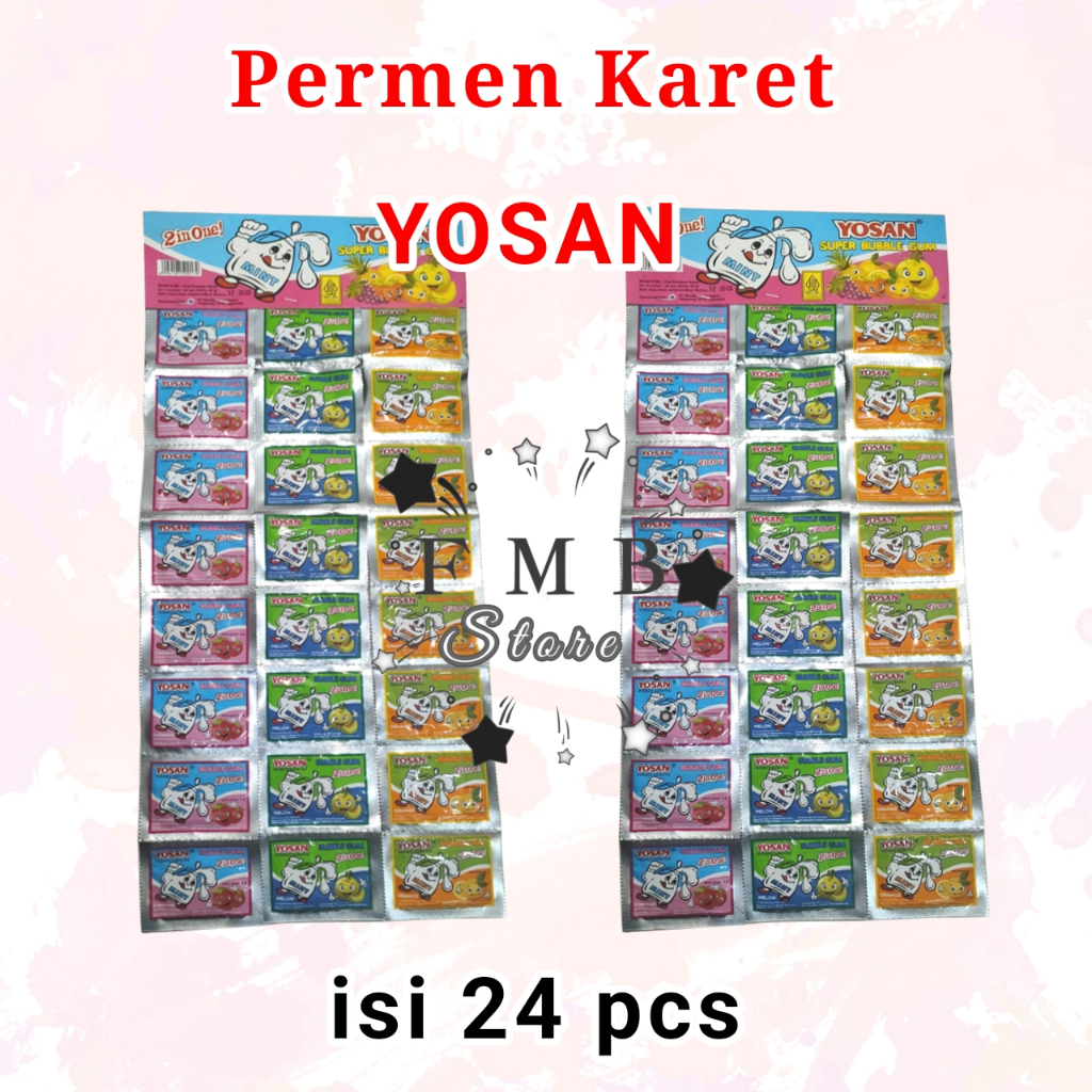 

Permen Karet Yosan 2 in 1 isi 24pcs