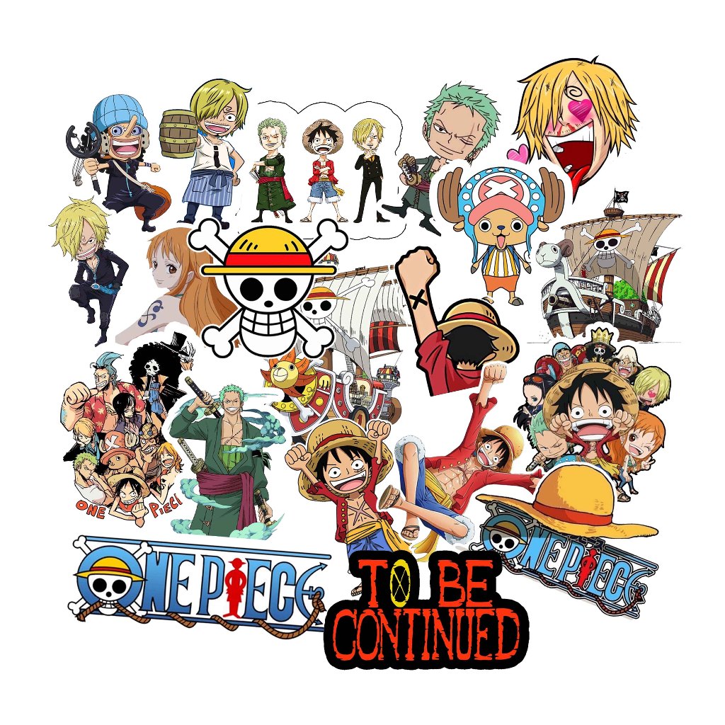 

50 STIKER ONE PIECE MONKEY D LUFFY STIKER CUTTING STIKER ESTETIK STICKER AESTHETIC STIKER MURAH