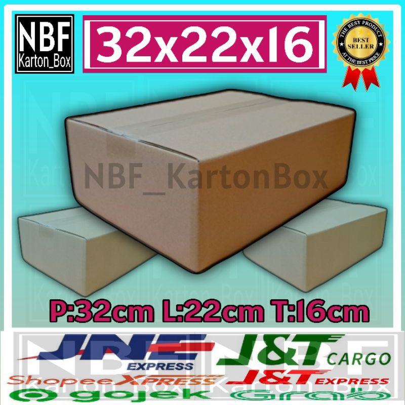 

KartonBox 32x22x16 cm, Kardus Packing Serbaguna, Pembungkus Paket dll.