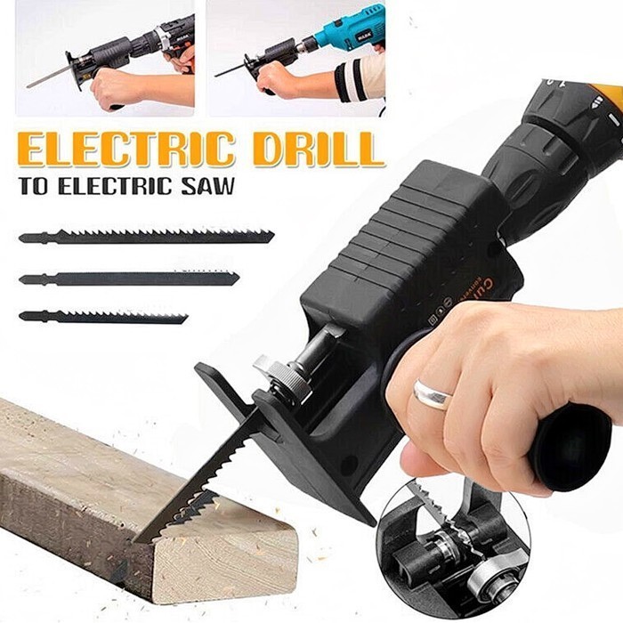 SUPERMARKET IMPORT New Adaptor Bor Ke Gergaji Tambahan Jig Saw Mesin Bor Tangan Adaptor Bor Mini Bob