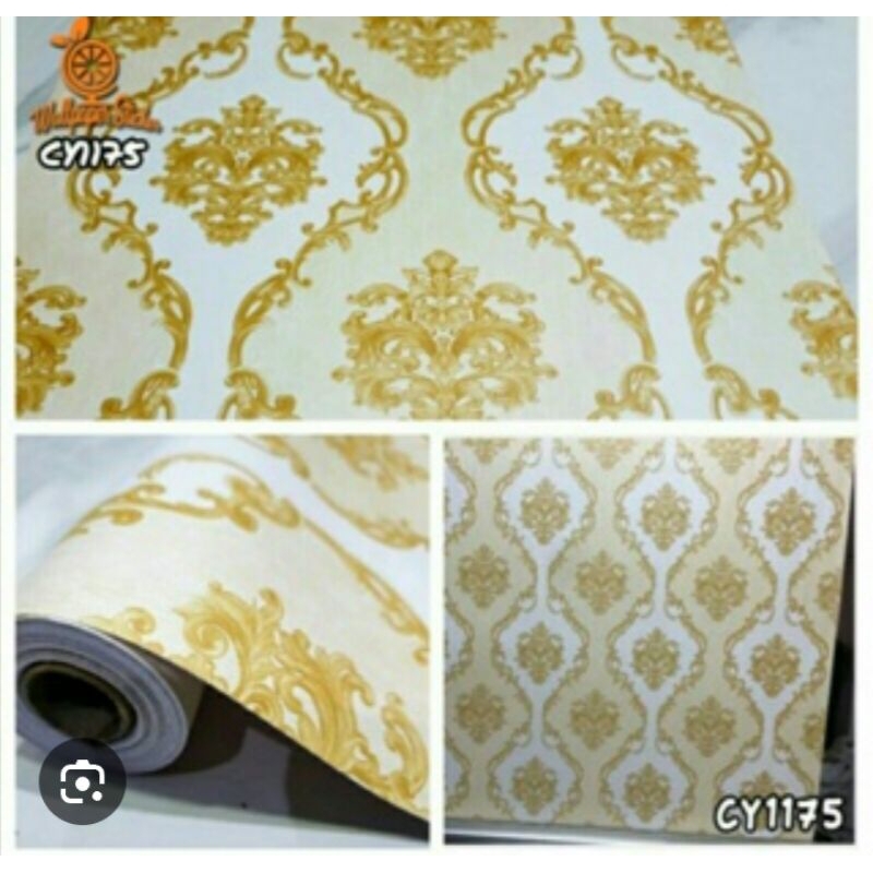 wallpaper sticker dinding motif batik CY1175 10MX45CM