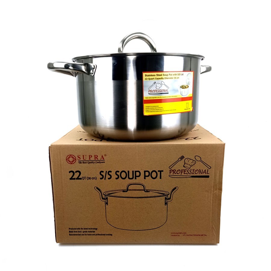 Panci Stainless I Sauce Pot Supra 32 cm I Supra Soup Pot 13 QT 32cm