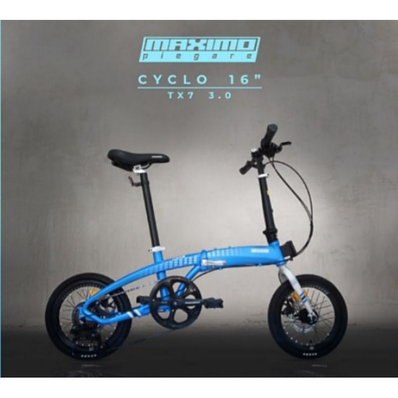 Sepeda Lipat Maximo CYCLO 16 Inch  BX7 - BX8 3.0 Bonus tas sepeda