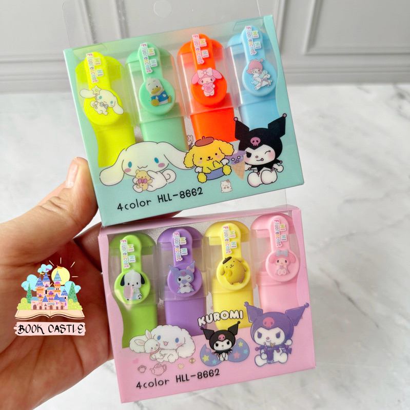 

Stabilo mini sanrio set isi 4 cute highlighter with stickers