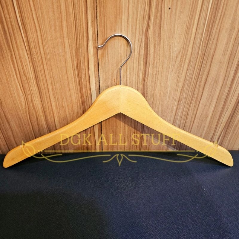 Gantungan Hanger Laundry Baju Pakaian Besar Dewasa Kayu Premium Toko Butik Distro Display Baju Harga