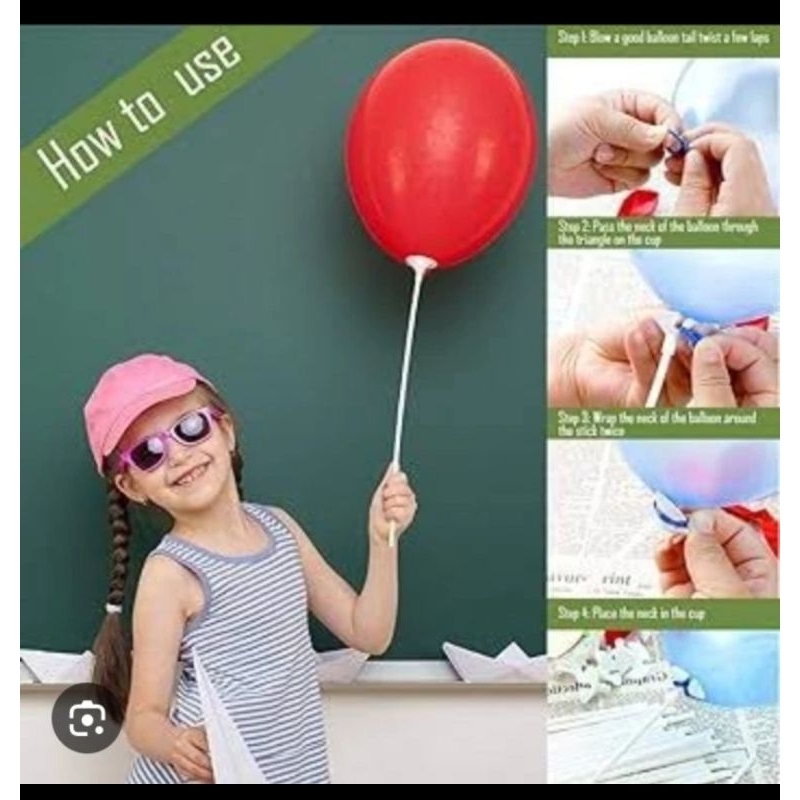 Stik Balon/Tongkat balon/Tiang balon/Stick balon isi 20bh