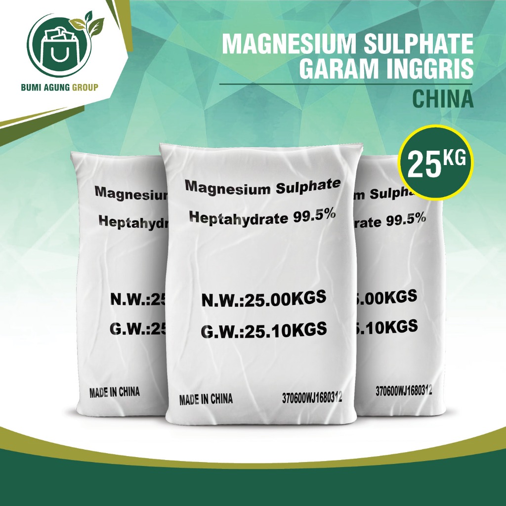 

Garam Inggris 25 KG / Epsom Salt PURE 100% / Magnesium Sulfat 1karung 1 sak khusus kurir instant