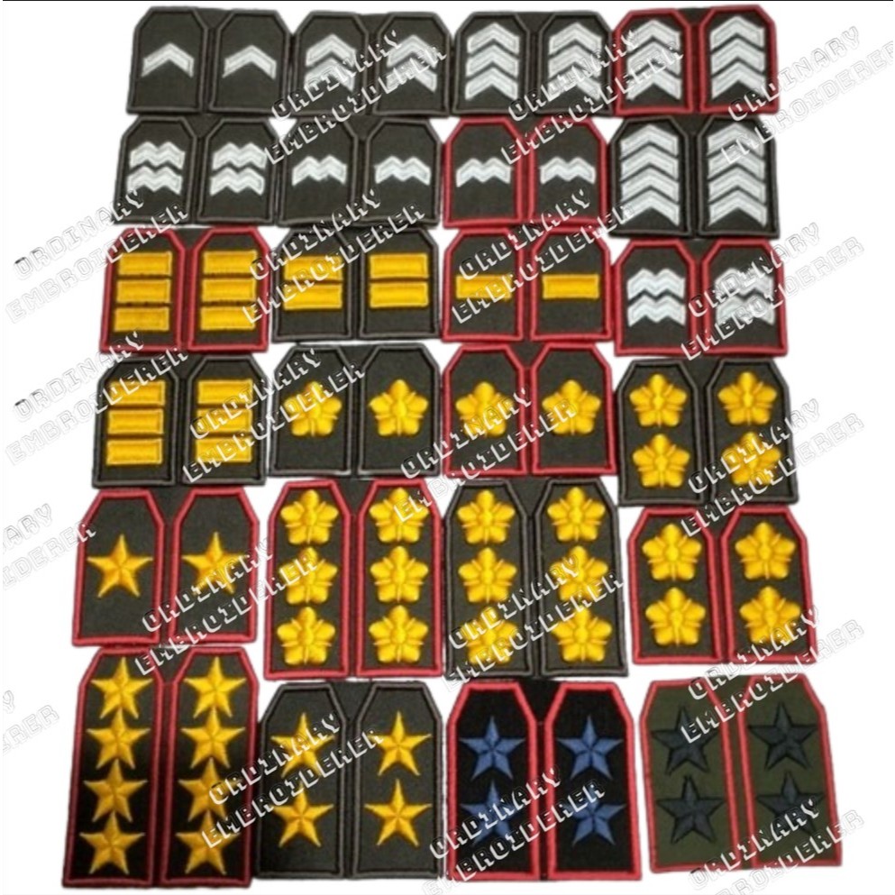 bordir timbul pangkat PDL polri seluruh indonesia. brimob,polaiud,dokpol