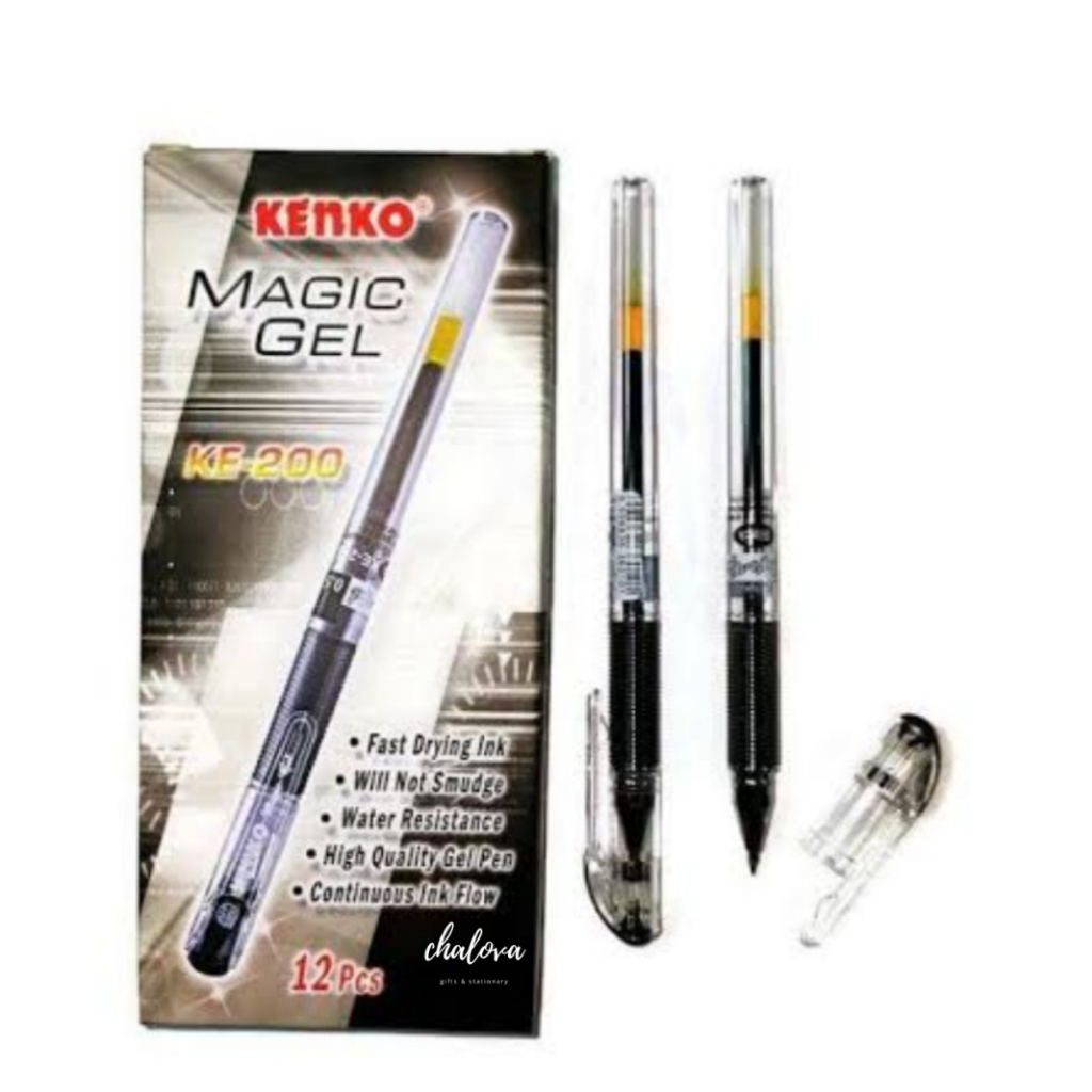 

[LUSIN] GEL PEN KENKO MAGIC GEL KE-200 0.5MM / PULPEN KENKO ISI 12 PCS