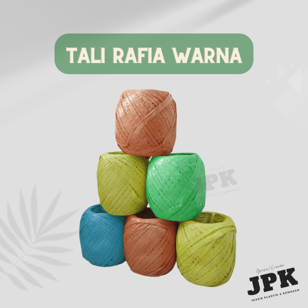 

tali rafia warna-warni roket roll - 1/2 kg dan 1 kg