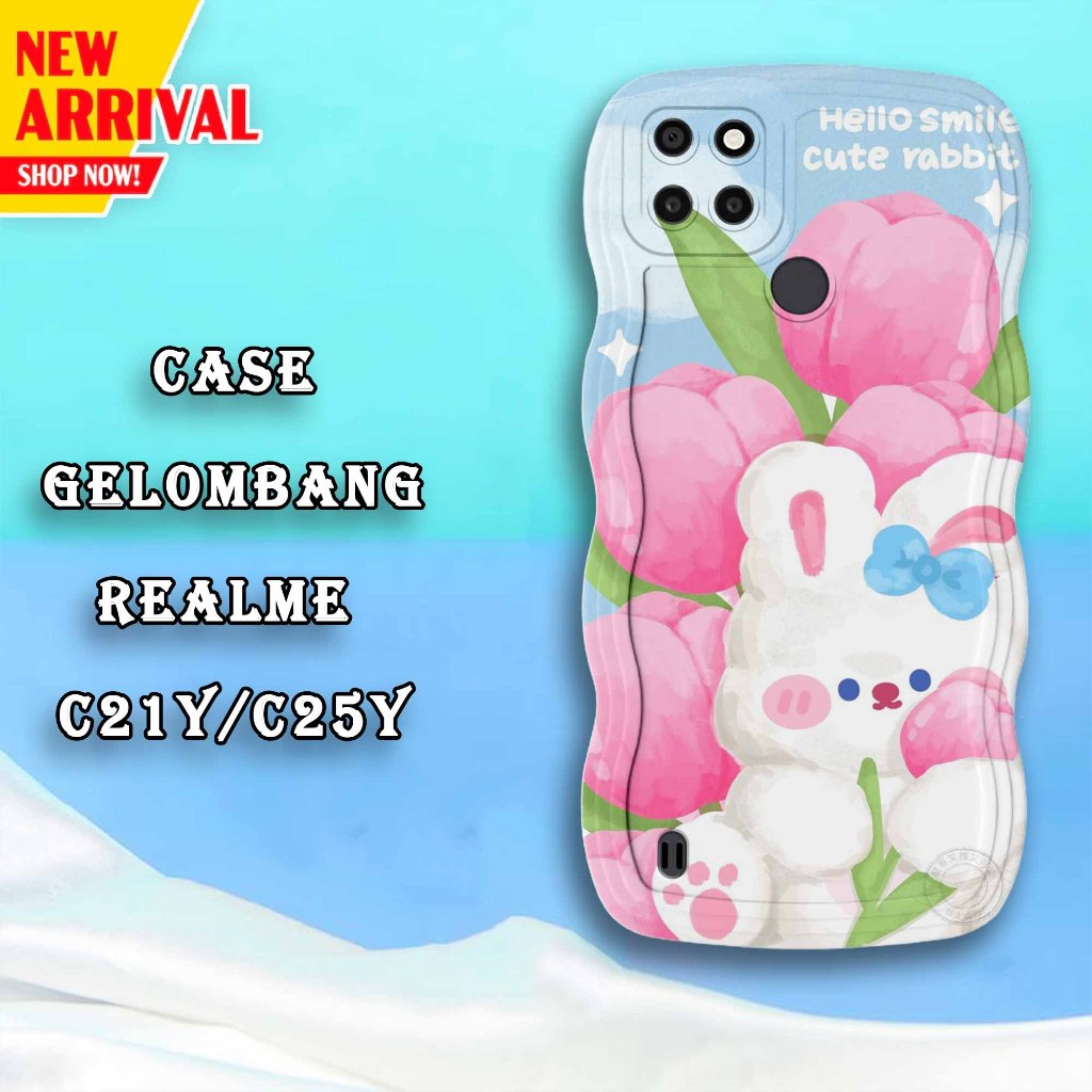 Softase Gelombang Realme C21Y-C25Y Casing Hp - Gelombang Realme C21Y-C25Y - Elzora.Id - Motif Cute- 
