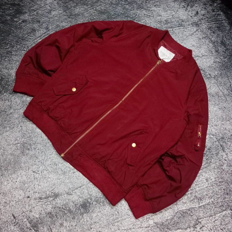 Jaket Bomber Merah COLZA Original