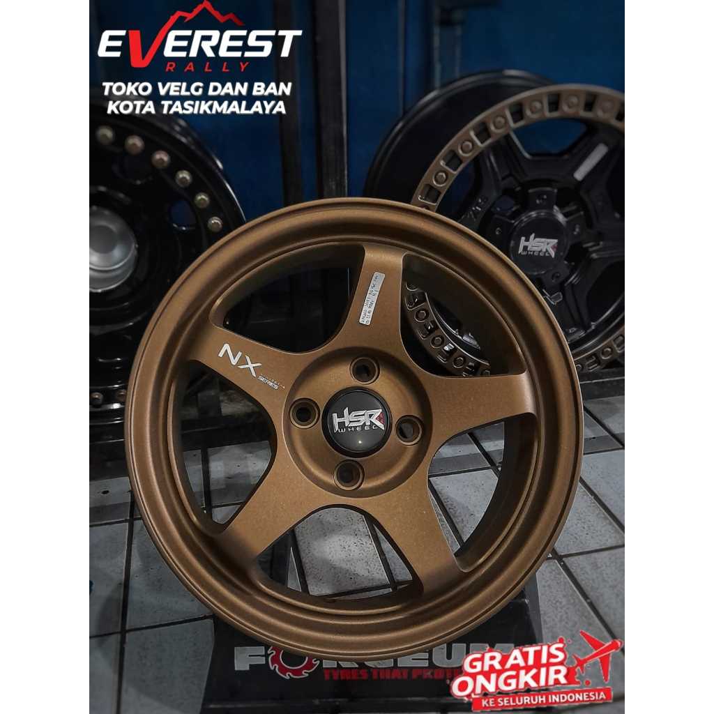 VELG RACING HSR KAILOLO RING 15 UNTUK MOBIL CALYA, PICANTO, JAZZ WARNA BRONZE