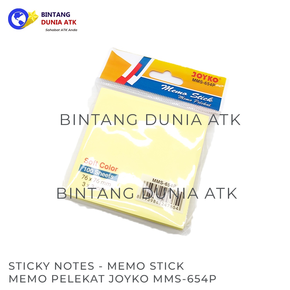 

Sticky Notes / Kertas Tempel / Notes Tempel Memo Stick Joyko MMS 654P