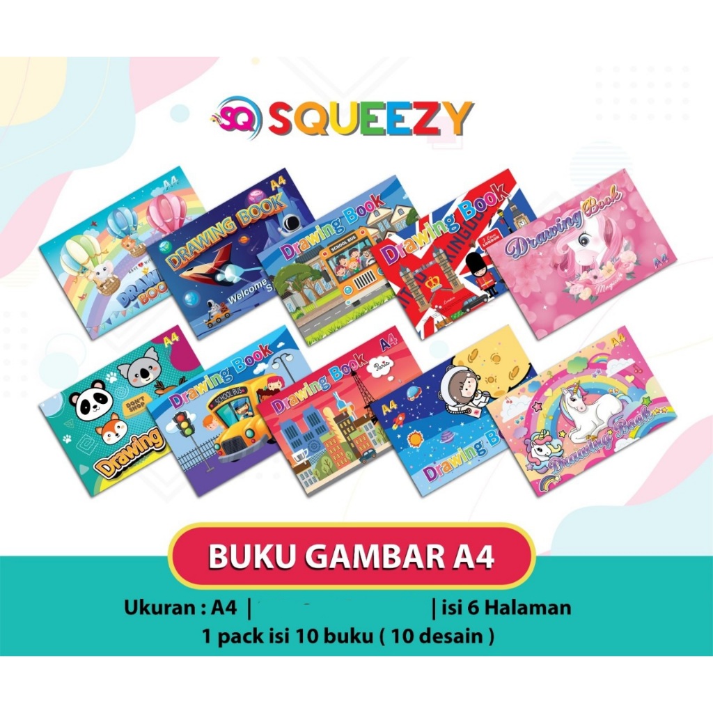 

1 PAK / 10 Buku Gambar Squeezy A4 BG-SQA4206 6lbr1 PAK / 10 Buku Gambar Squeezy A4 BG-SQA4206 6lbr