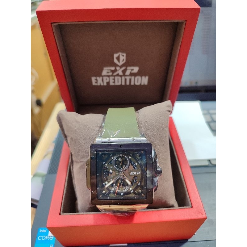 PROMO JAM TANGAN ARLOJI PRIA COWOK ORIGINAL EXPEDITION EXP EKSPEDITION E6844M RANTAI TAHAN AIR