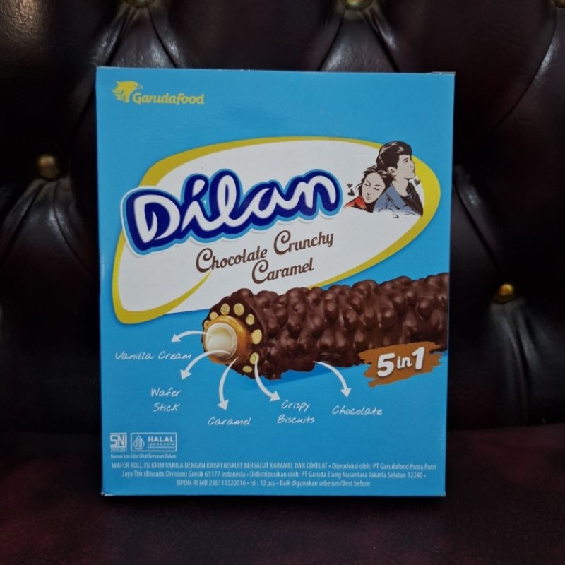 

Dilan Chocholate Crunchy Caramel 1 pack isi 12