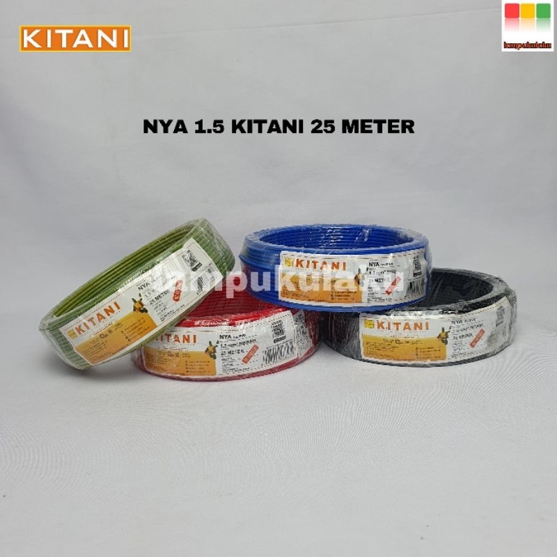 Kabel Listrik NYA 1.5 Kitani 25 Meter - Kabel Kawat Tembaga Murni - Roll 25 Meter