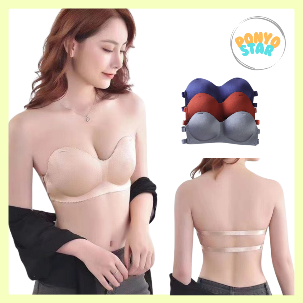 233 BH Strapless Wanita Wireless Tanpa Kawat Kemben Tube Top Bra untuk Wedding Gaun Dress Bisa Cod H