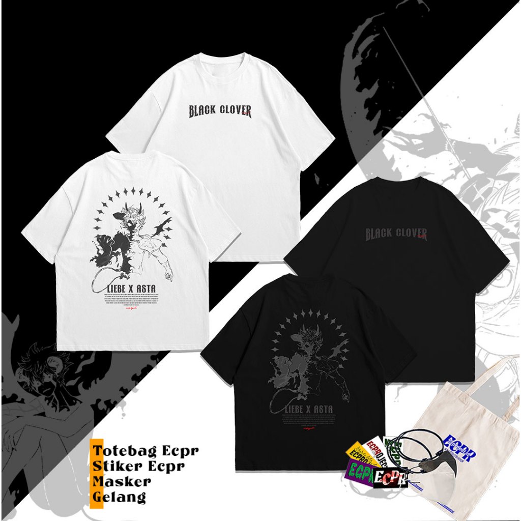 [ANIME OVERSIZE] KAOS LIEBE X ASTA - OVERSIZE COTTON COMBED