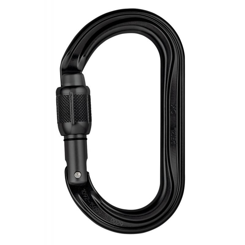 Carabiner Petzl OK Black Noir Screen Lock / Carabiner Petzl Mousqueton OK Screw Lock Connector Petzl