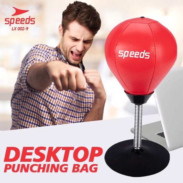KODE P59O SPEEDS Samsak Mini Desktop Punching Bag Tinju Speed Ball Bola Penghilang Stress Reliever 2