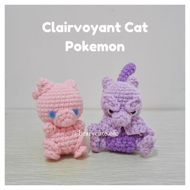 Boneka Rajut Amigurumi Pokemon | Mew, Mewtwo