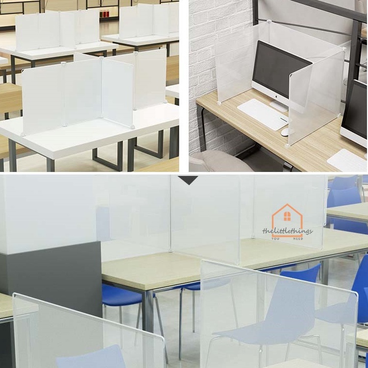 

KODE H4B6 The Little Things Sekat Pembatas Meja Partisi Meja DIY Anti Percikan Air Papan Pemisah Meja Kerja Kantin Restoran