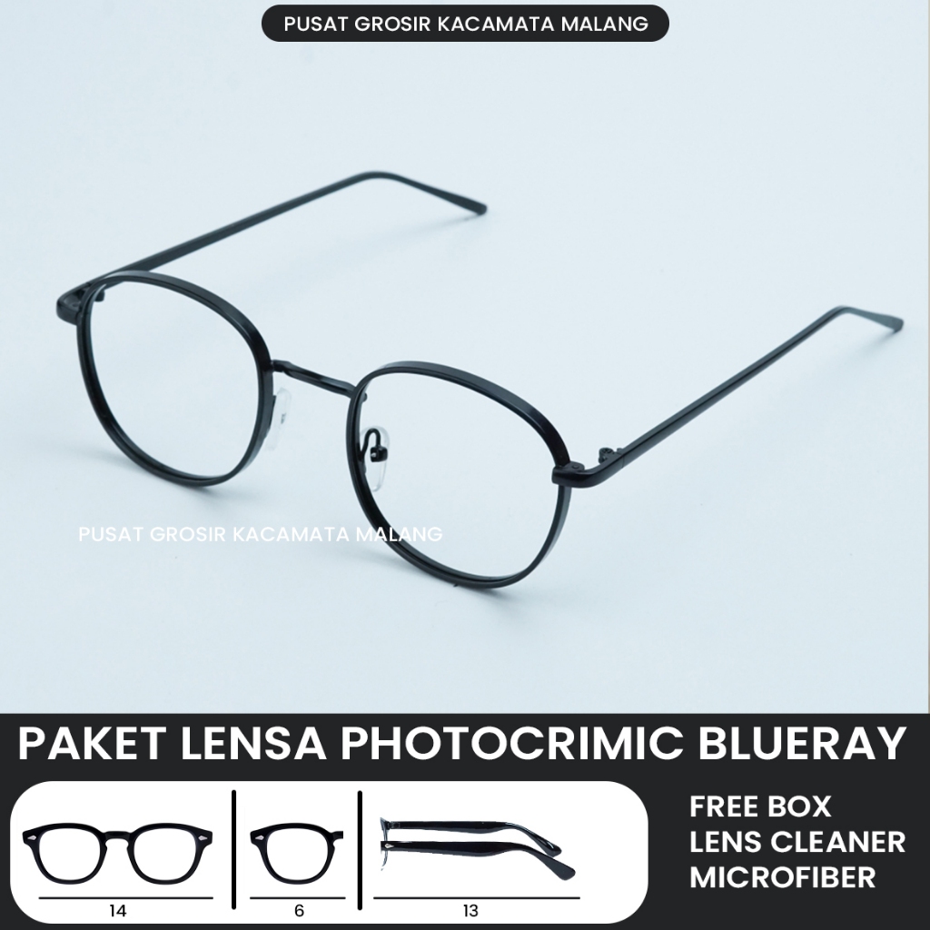 heykama - Frame Kacamata Osaka kacamata bulat titanium