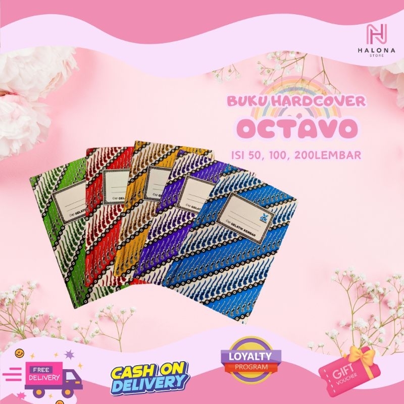 

Buku Hard Cover Gelatik Kembar Octavo isi 50, 100, 200 Lembar