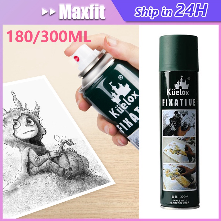 

KODE J9I6 3ML KUELOX Fixative Spray Lukis Drawing Professional Spray Varnish Lukisan Pelindung Lukisan Pensil Painting