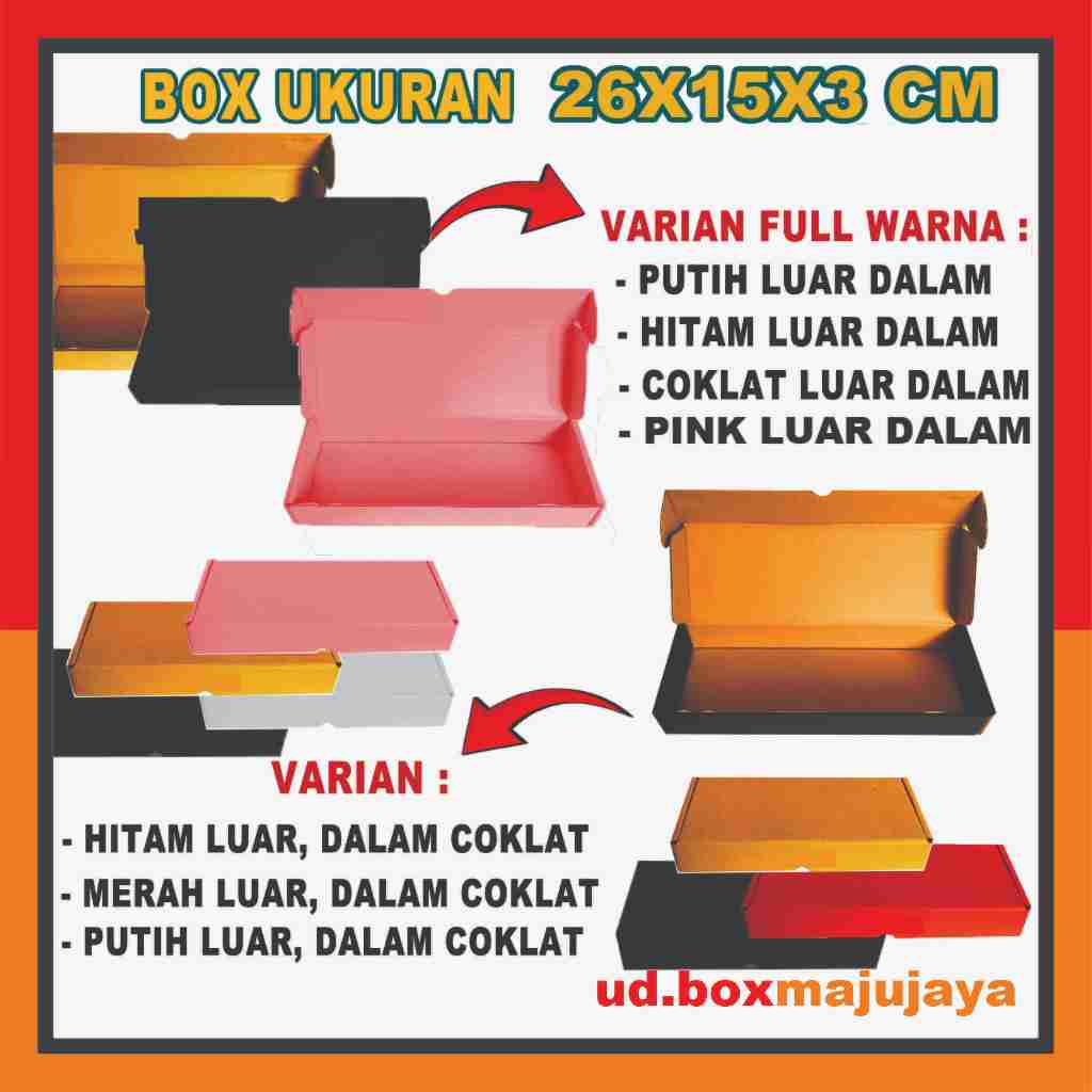 

(PAKET 10 PCS) Box 26x15x3 Cm LS/Box Sarung/Kardus Polos/Karton Polos/Box Kaos/Box Jersey