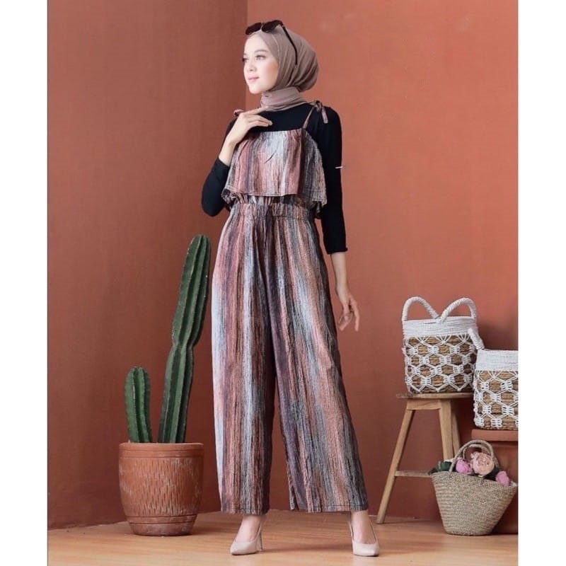 Playsuit Glamour Outfit Long Jumpsuit Pakaian Wanita Tanpa lengan Jumpsuit 1011 (Size S-XL)