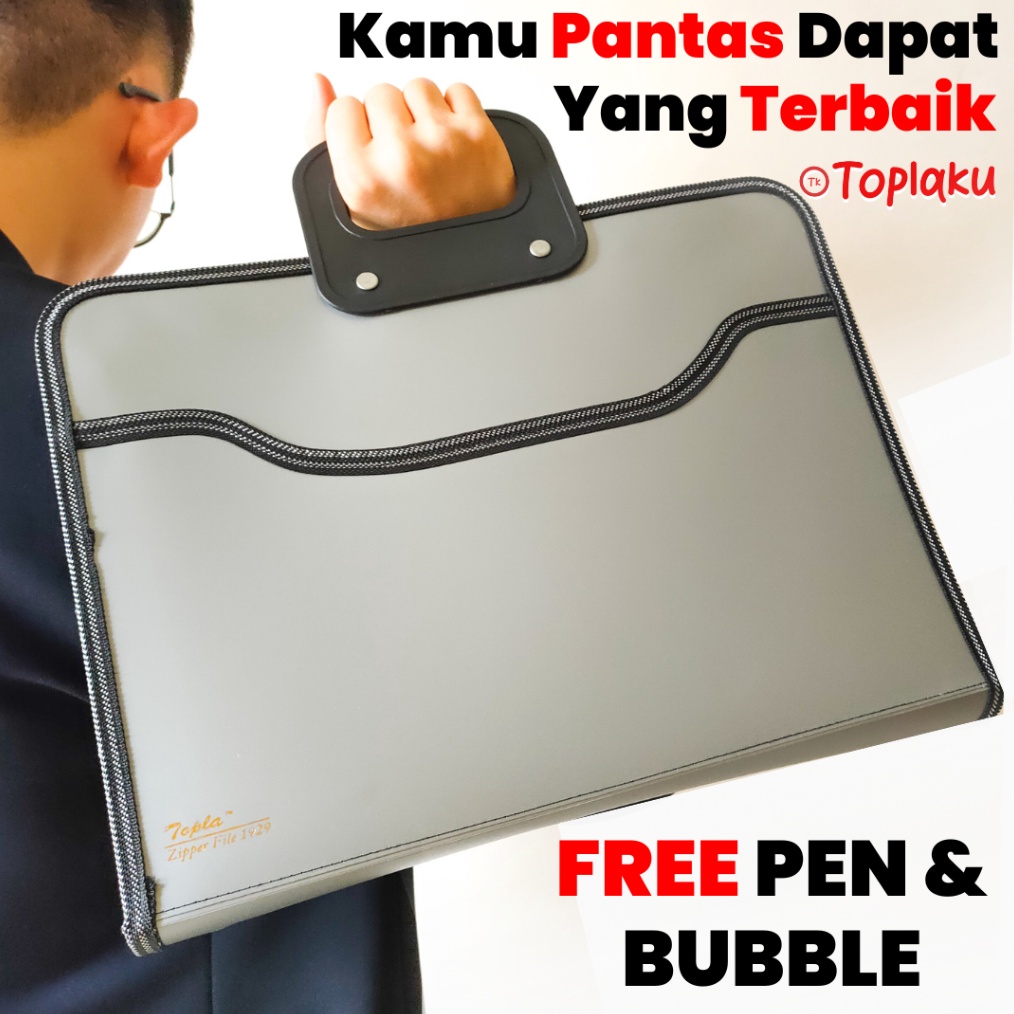 

KODE G9I4 Tas Map Dokumen File Resleting Anti Air Document Bag Zipper Keeper Les Besar Kerja Berkas F4 A4