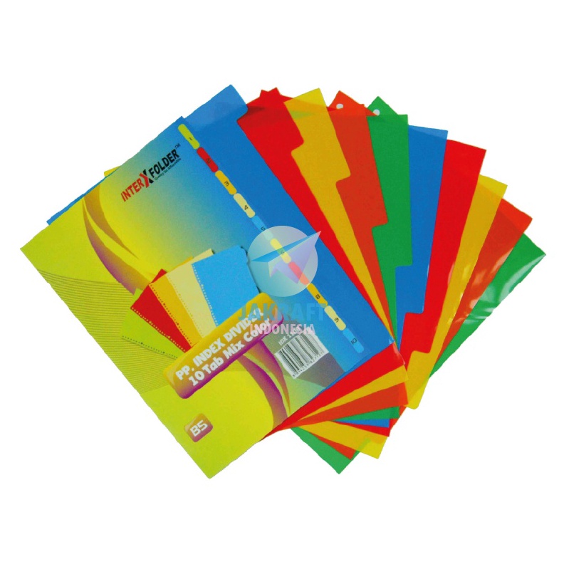 HEBOH 1 Set Divider Plastik Pembatas Kertas Binder Note B5 isi 1 Tabs Tab Index 26 Lubang Ring Rings