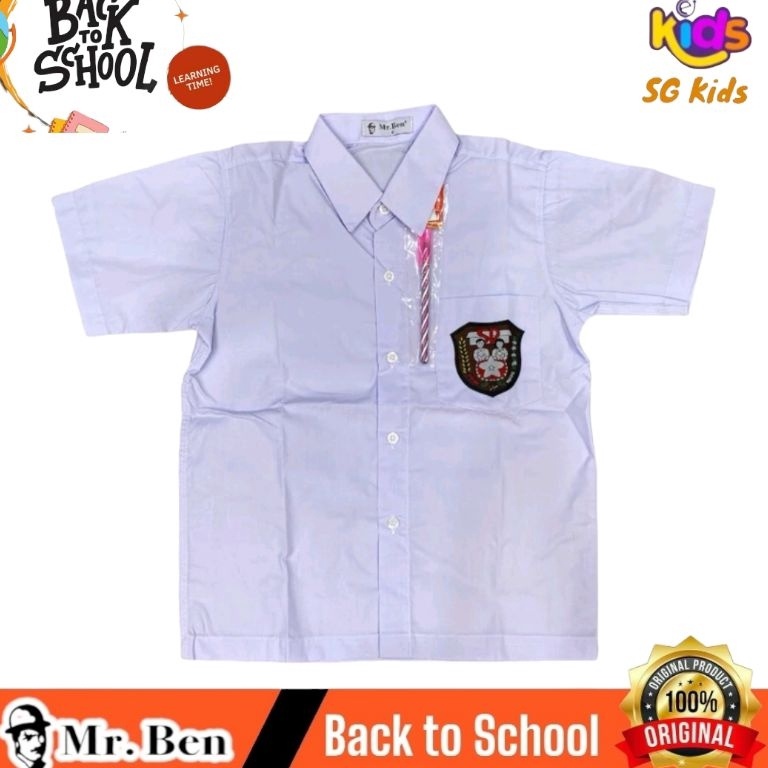 

KODE S8D MRBEN Kemeja SD Putih Lengan Pendek Baju Sekolah SERAGAM SEKOLAH