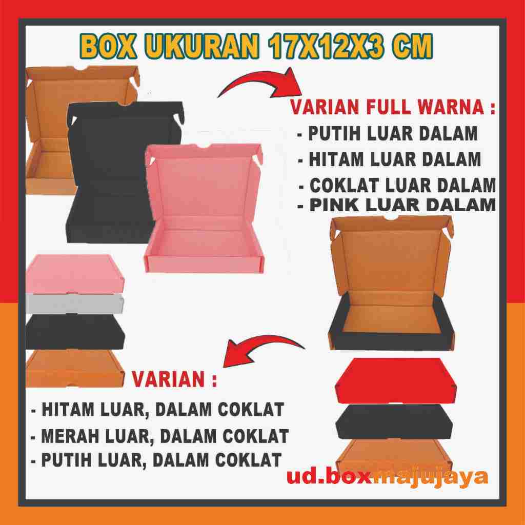 

Box 17x12x3 cm/Kardus Polos/Box Dompet/Karton/Box Hijab