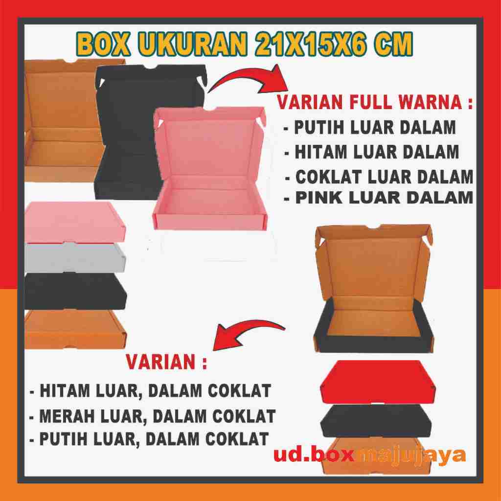 

(PAKET 10 Pcs) Box 21x15x6 Lipat Samping/Kardus Karton/Kemasan Polos