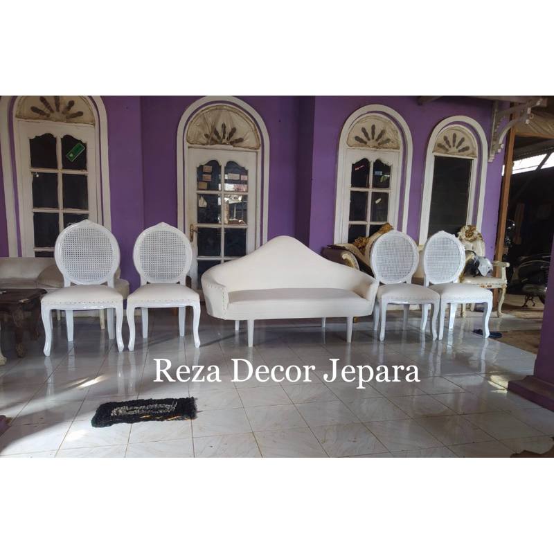 kursi pelaminan / kursi pelaminan minimalis / kursi pelaminan rotan / kursi pelaminan patrick+rotan 