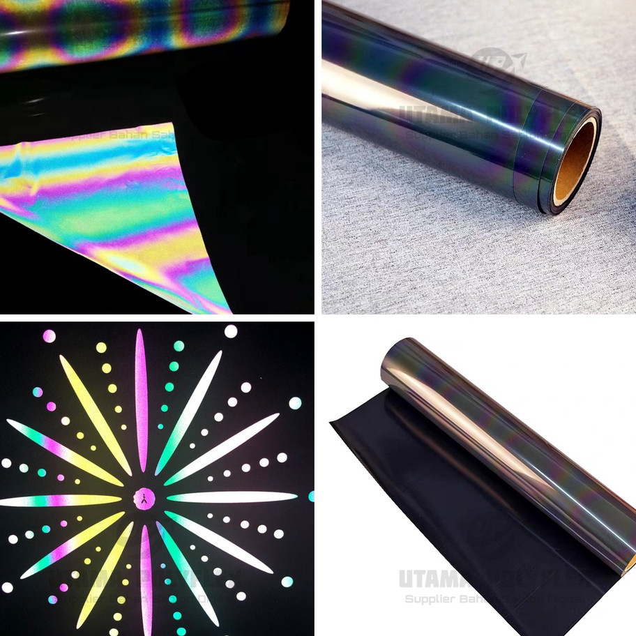 

Extra Polyflex Reflective Rainbow Lebar 6 cm Premium Quality Poliflex Reflektif