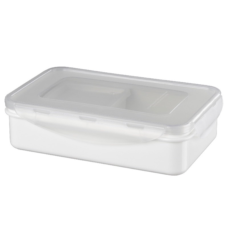 HEBOH Fullastad kotak makan putih 2x13x5cm kotak makan serbaguna kotak makan putih kotak makan plast