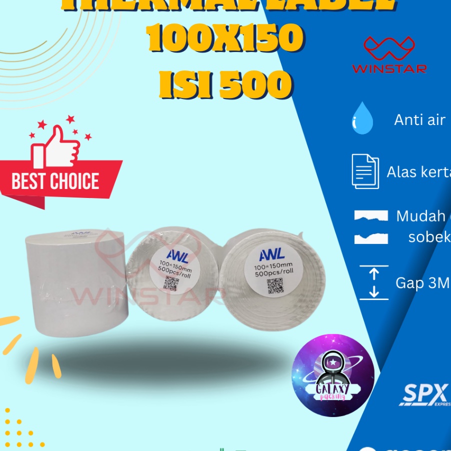 

KP8 KES LABEL STIKER THERMAL 1X15mm isi pcs Merk AWL